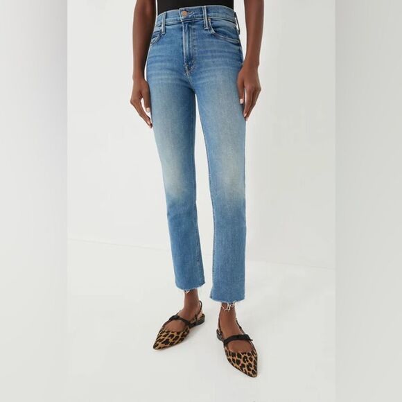 MOTHER The Mid Rise Dazzler Ankle Fray Riding the Cliffside Jeans - Picture 5 of 6